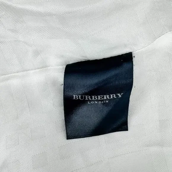 Burberry Trench Chelsea Kensington Short Belt Jacket Coat Grey Rain White 14R LW - Picture 5 of 16